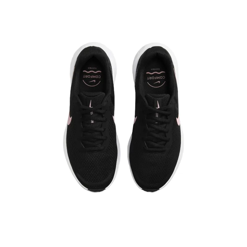 Nike Revolution 7 Black White Medium Soft Pink Women's-4