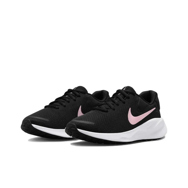 Nike Revolution 7 Black White Medium Soft Pink Women's-2