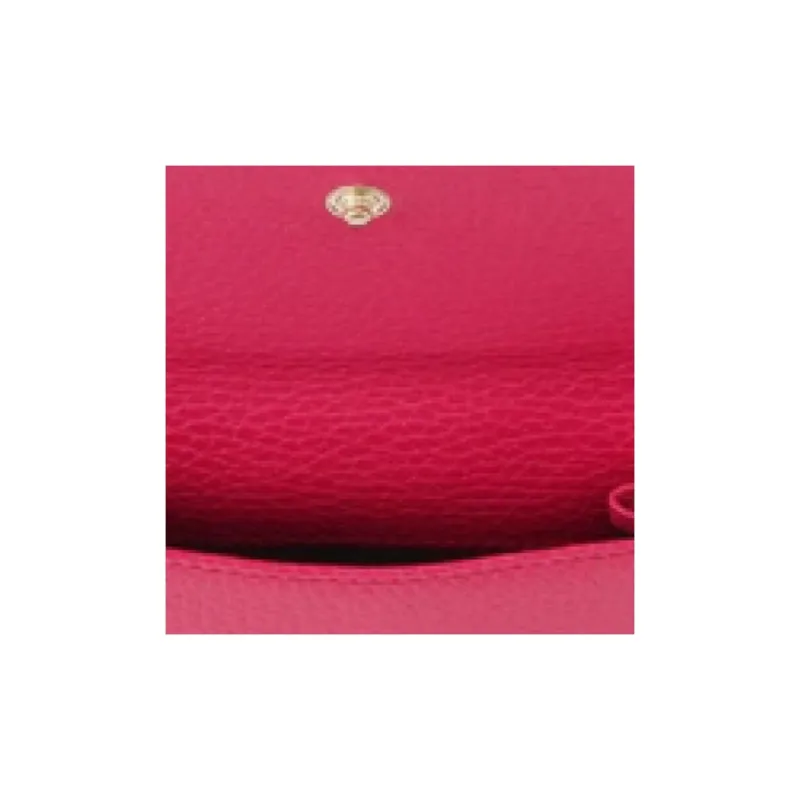 GUCCI Genuine Leather Wallet Women's Rose Red-3