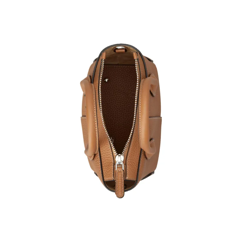 TOD'S Cow Leather Shopping Bags Mini Women's Brown-3