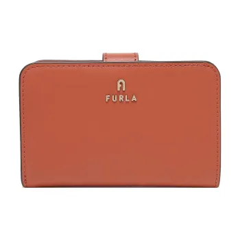 Furla Leather Wallet Women's Camellia Orange