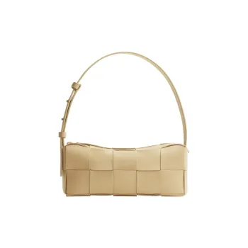 Bottega Veneta Brick Cassette Sheepskin Portable Crossbody Bag, Shoulder Bag Women's Oat