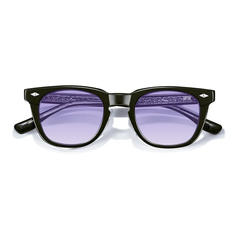APRIL Plate Frame Square Sunglasses With Polarized Lenses Unisex-3