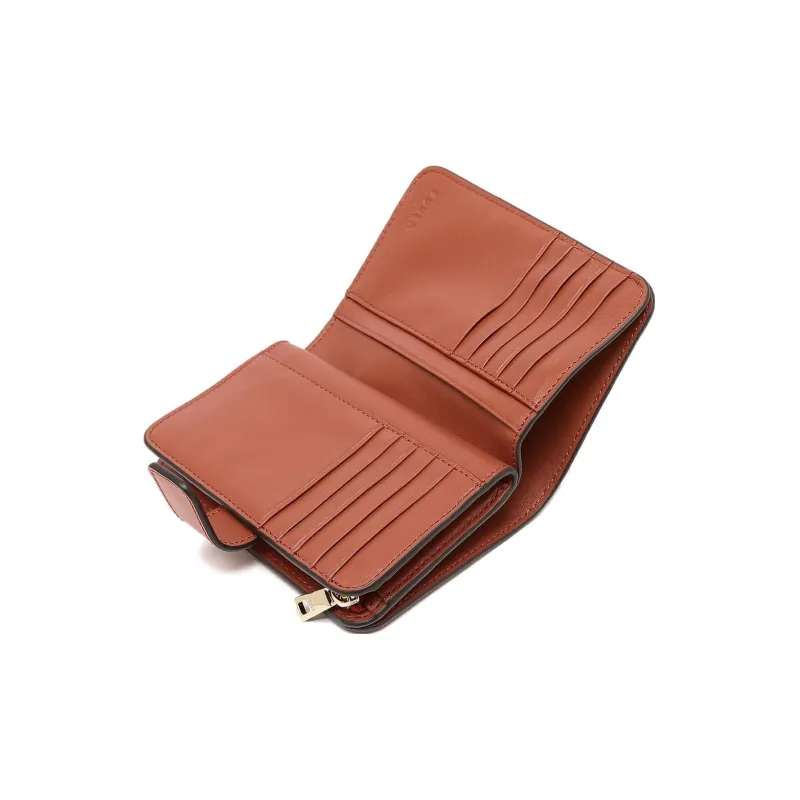 Furla Leather Wallet Women's Camellia Orange-3
