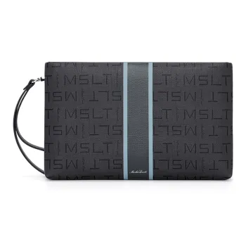 MashaLanti PVC Shoulder Bag Handheld Bag Clutch Regular Men's Dark Gray