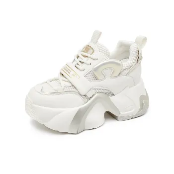 NRDROFFICIAL Cushioning Moisture-Wicking Wear-Resistant Slip-Resistant Low-Top Chunky Sneakers Women's