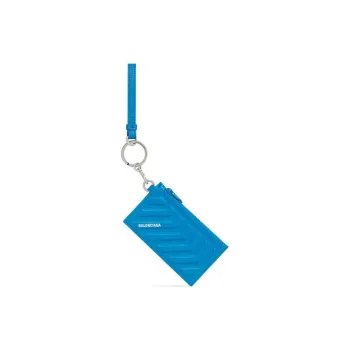 Balenciaga Car Grained Calfskin Card Holder Card Holder Women's Blue