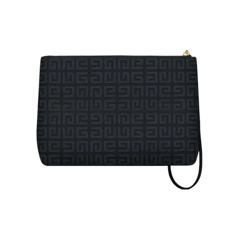 Givenchy 4G Cotton Travel Bag Clutch Women's Black-2