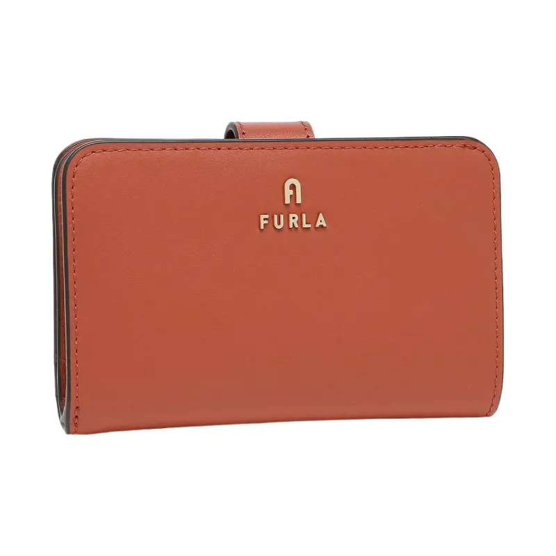 Furla Leather Wallet Women's Camellia Orange-1