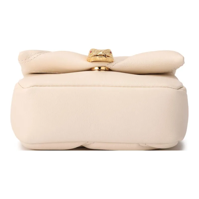 BVLGARI Serpenti Cabochon Calfskin Shoulder Bag Crossbody Bag Mini Women's Ivory White-5
