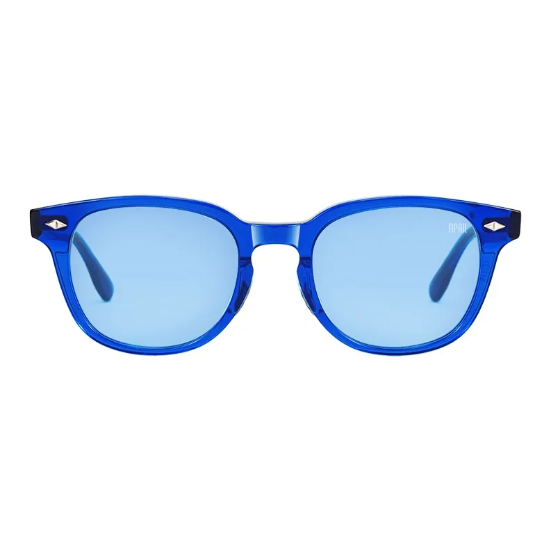 APRIL Plate Frame Round Sunglasses With Polarized Lenses Unisex-22
