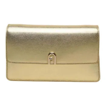 Furla Calfskin Messenger Bag Crossbody Bag Shoulder Bag Women's Gold