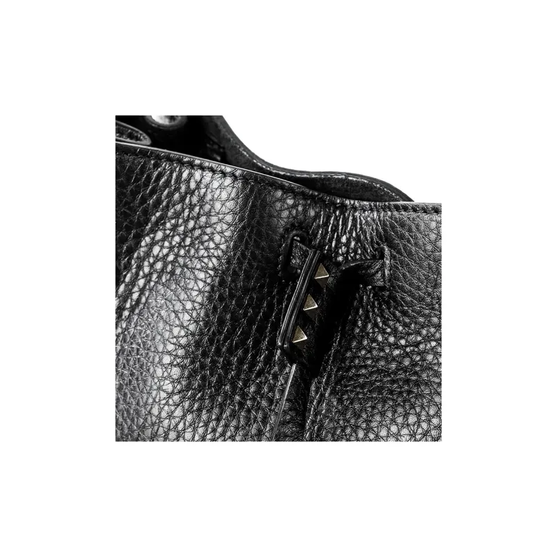 Valentino Calfskin Bucket Bags Crossbody Bag Shoulder Bag Women's Black-7