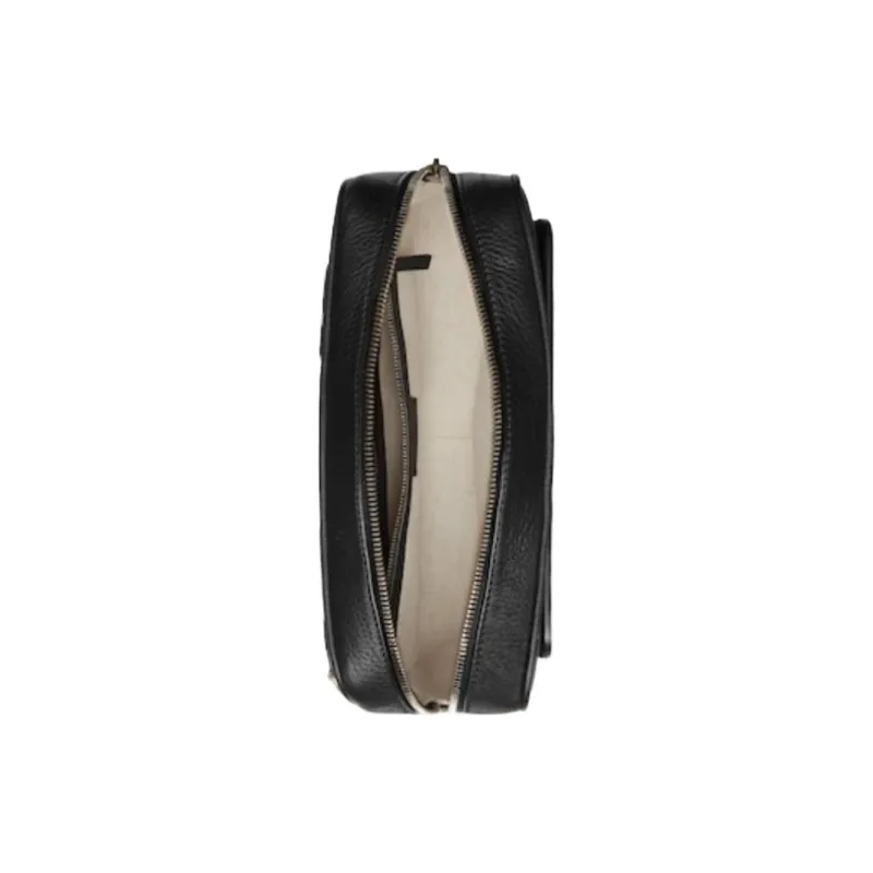 GUCCI Leather Clutch Large Size Men's Black-6