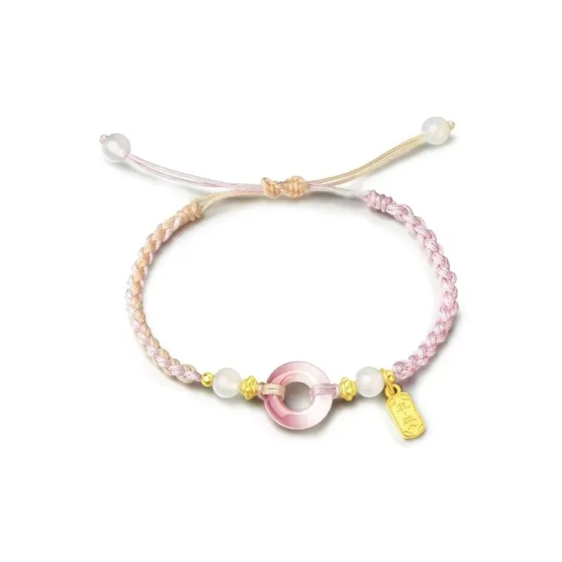 Jingleo Colored Glaze Jade Bracelet/Anklet Unisex-0