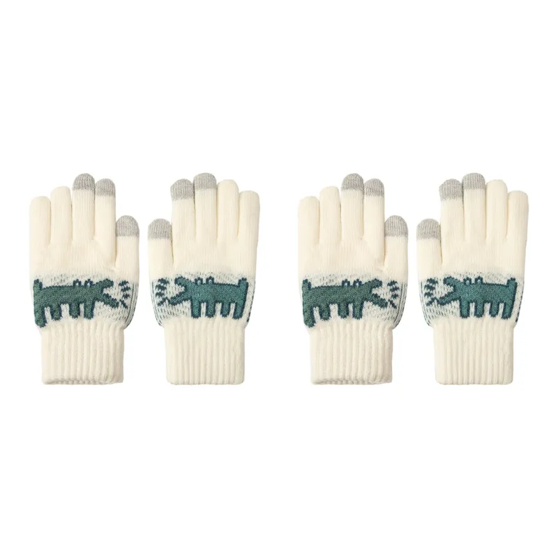 BAIJUAN Acrylic Knit Gloves Unisex-3