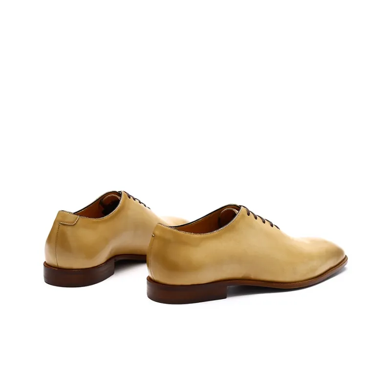 ASTON M.JAZZ Dress Shoes Men Low Top Earth Yellow/Light Green-5