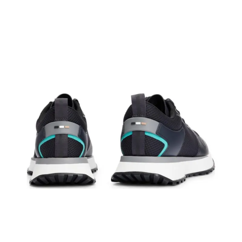 BOSS Mesh-embellished Low-top Sneakers-3