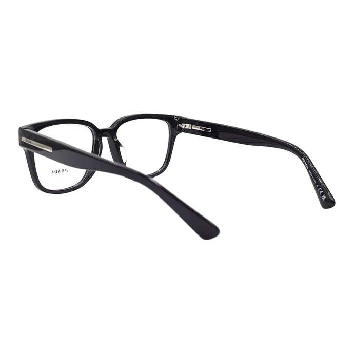 PRADA Plate Frame Square Eyeglass Frames Men's Black-2