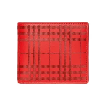 Burberry Leather Wallet Men's Red