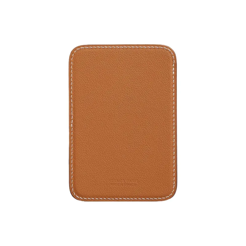 HERMES Magsafe Swift Leather Card Holder Men's Brown-2