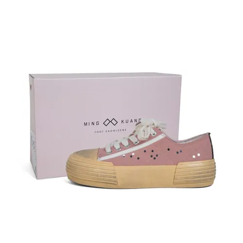 MINGKUANG Street Trend Platform Height Increasing Wear-Resistant Slip-Resistant Low-Top Skateboard Shoes Women's Pink