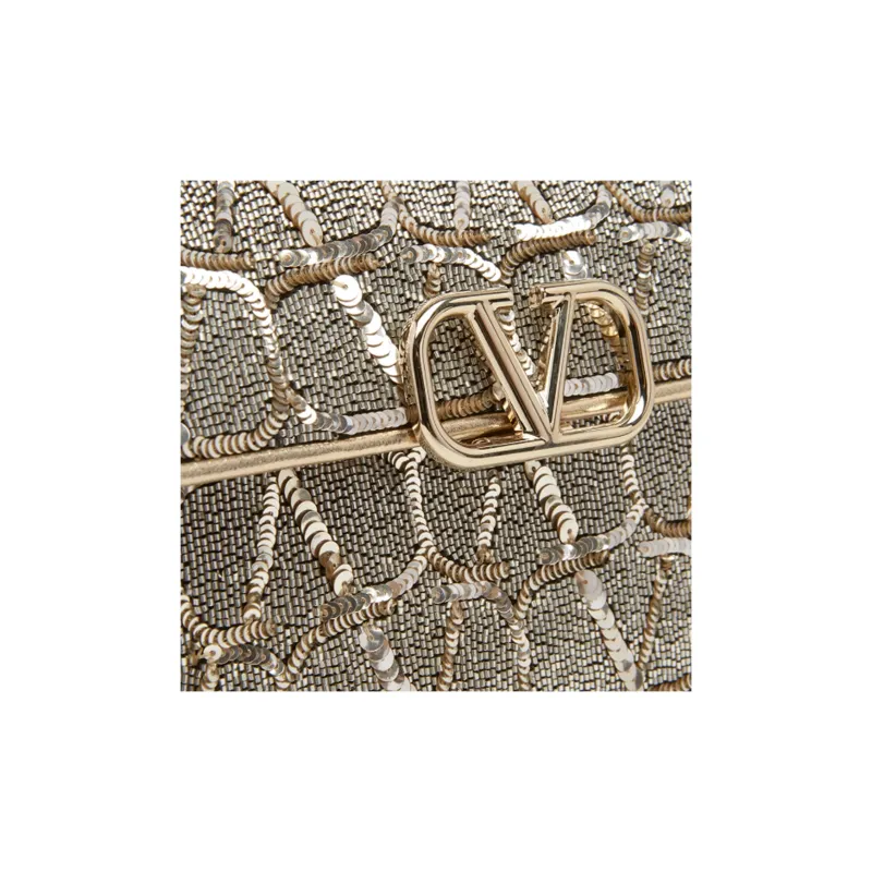 Valentino VSLING Leather Portable Crossbody Bag Shoulder Bag Women's Light Brown-4