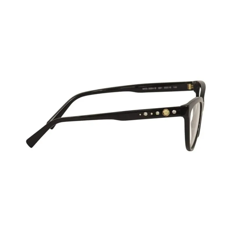 VERSACE Plastic Butterfly Eyeglass Frames Women's Black-2