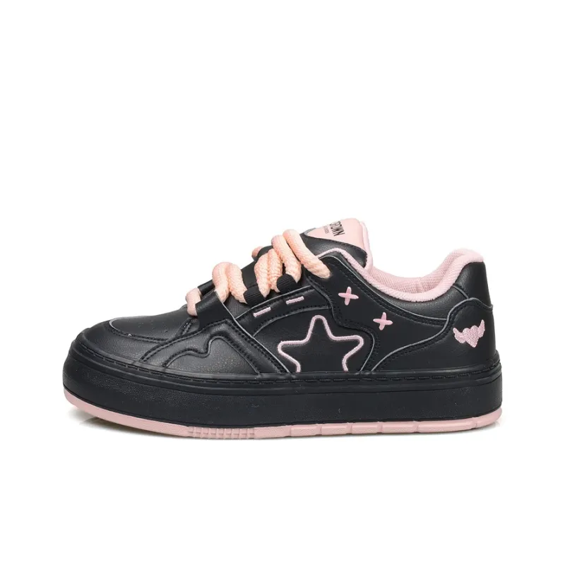 B10CROWN Non-slip Wear-resistant Shock Absorption Low-Top Skateboard Shoes Women's-5