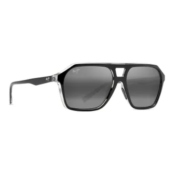 Maui Jim Irregular Shape Sunglasses Men's Black