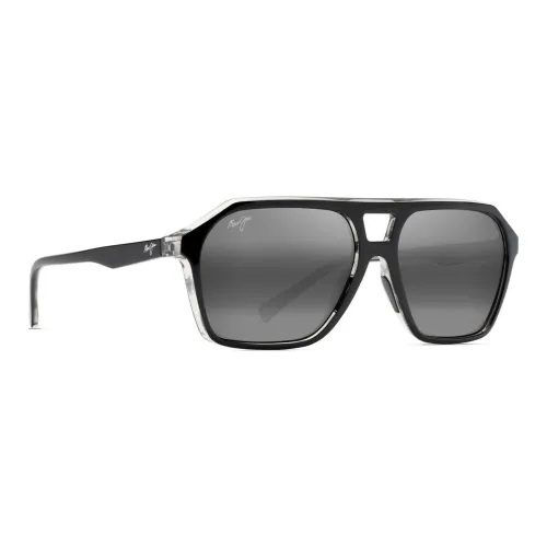 Maui Jim Irregular Shape Sunglasses Men's Black
