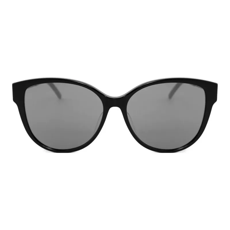 SAINT LAURENT Oval Sunglasses Women's Black-1