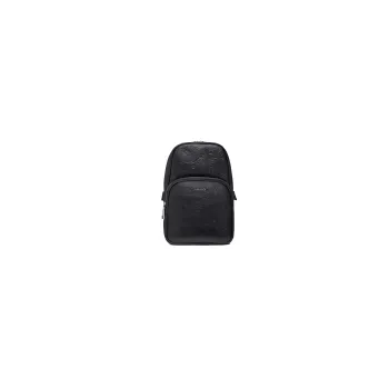 FANSIZHE Cow Leather Sling Bag Men's Black