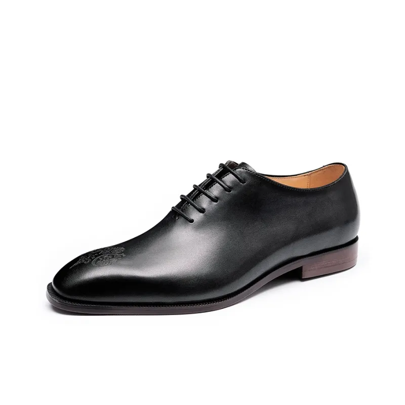 ASTON M.JAZZ Dress Shoes Men Low Top Black Gray/Earth Yellow-3