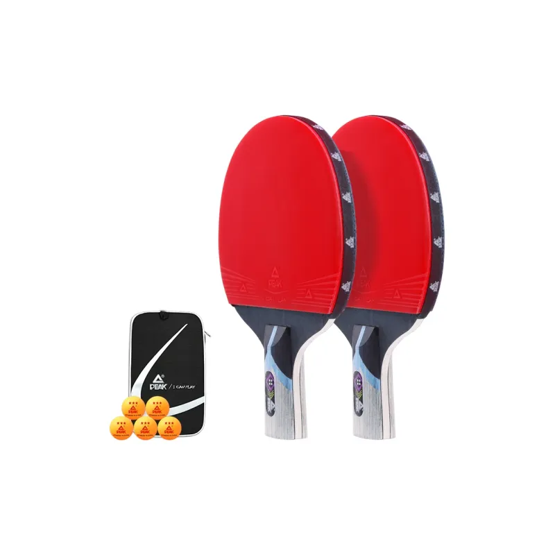 PEAK Ping Pong Paddles Unisex All Wood Black Red-3