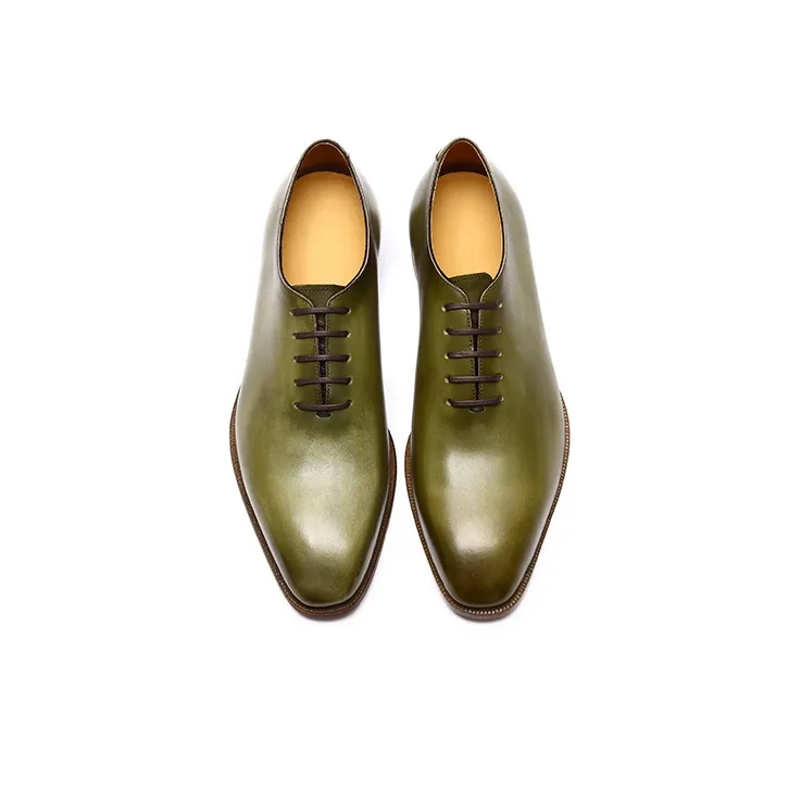 ASTON M.JAZZ Dress Shoes Men Low Top Earth Yellow/Light Green-11
