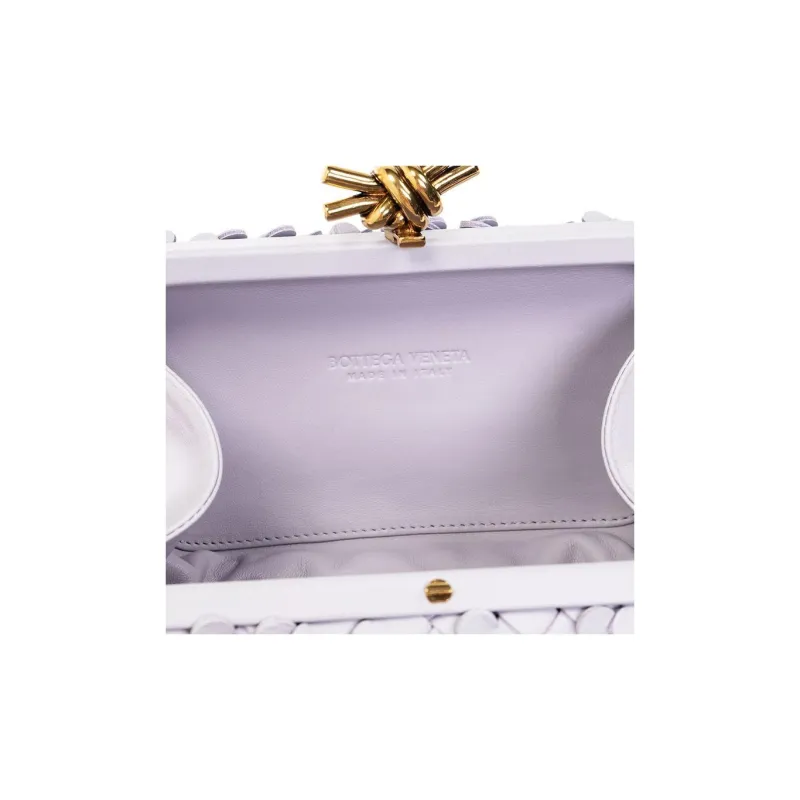 Bottega Veneta Lambskin Evening Party Clutch Women's Light Purple-4