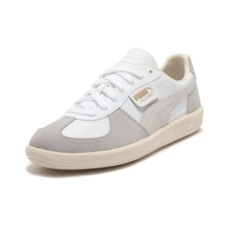 PUMA Palermo Leather PUMA White Cool Light Gray Sugared Almond-2