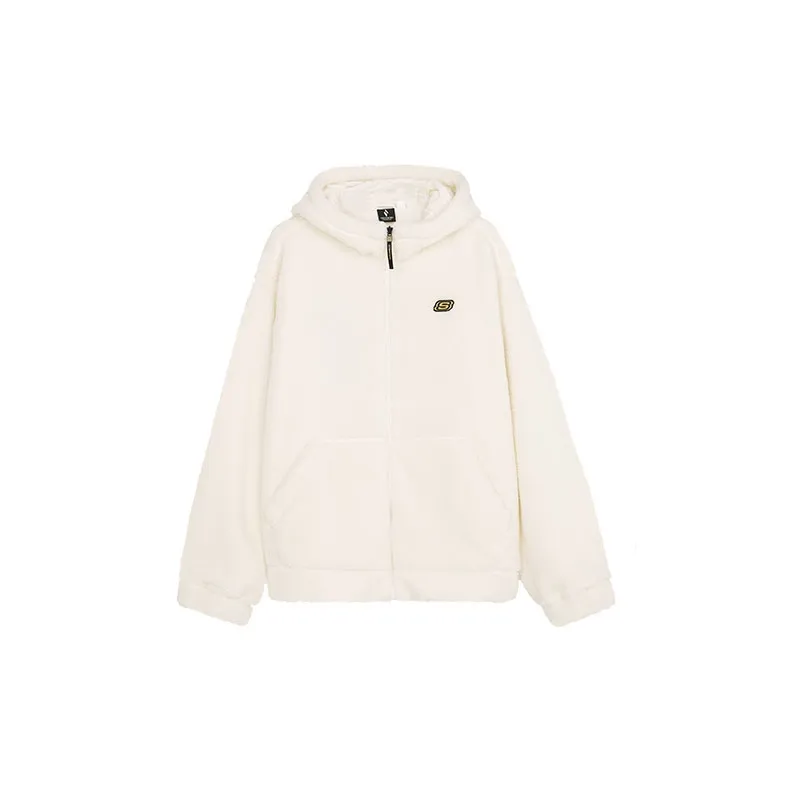 Skechers New Year Velvet-feel Coat Unisex Cream Beige White-1