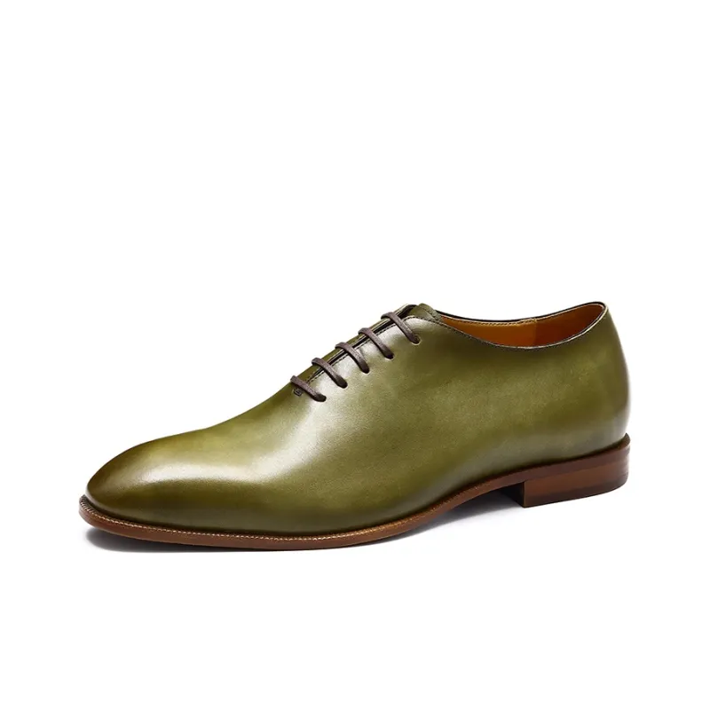 ASTON M.JAZZ Dress Shoes Men Low Top Earth Yellow/Light Green-10