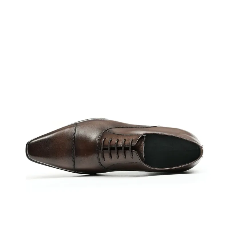 ASTON M.JAZZ Dress Shoes Men Low Top Black/Coffee-13