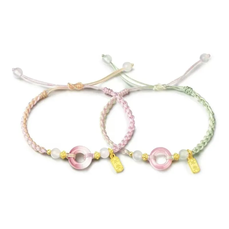 Jingleo Colored Glaze Jade Bracelet/Anklet Unisex-2