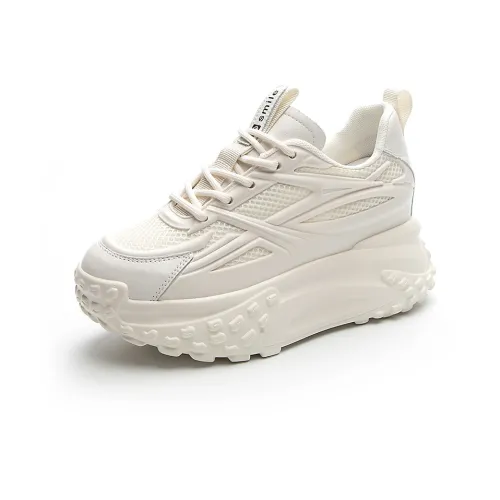 Shoe Cabinet Floral Language Breathable Lightweight Height Increasing Low Top Chunky Sneakers Women
s