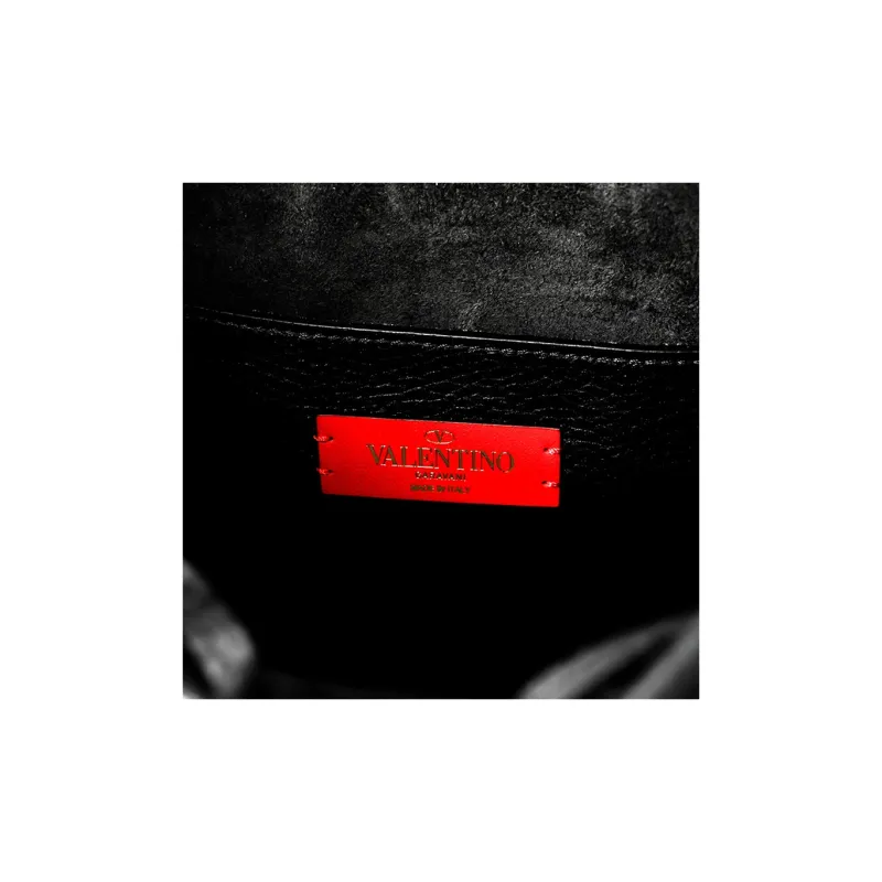 Valentino Calfskin Bucket Bags Crossbody Bag Shoulder Bag Women's Black-9