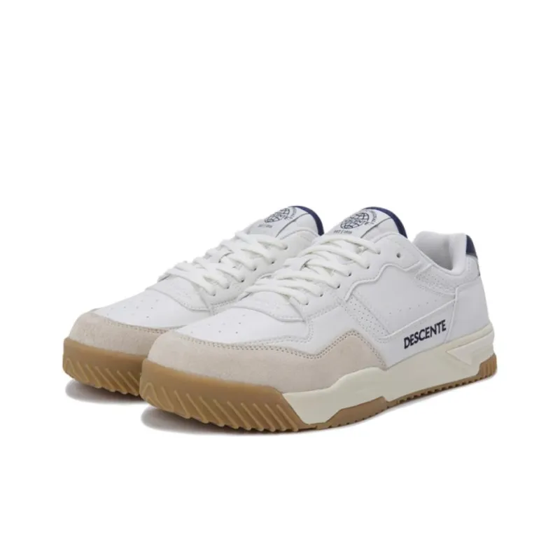 DESCENTE Dribble V2 Cushioning Wear Resistant Low Top Skateboard Shoes Unisex White Brown-1