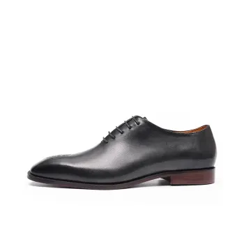 ASTON M.JAZZ Dress Shoes Men Low Top Black Gray/Earth Yellow