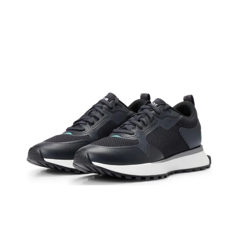 BOSS Mesh-embellished Low-top Sneakers-2