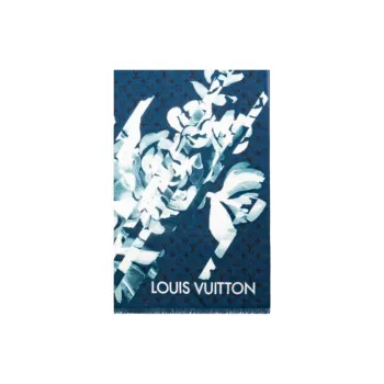 LOUIS VUITTON Silk Scarves Men's Blue