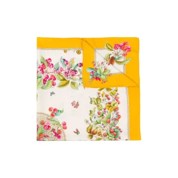 GUCCI Silk Scarves Women's Yellow