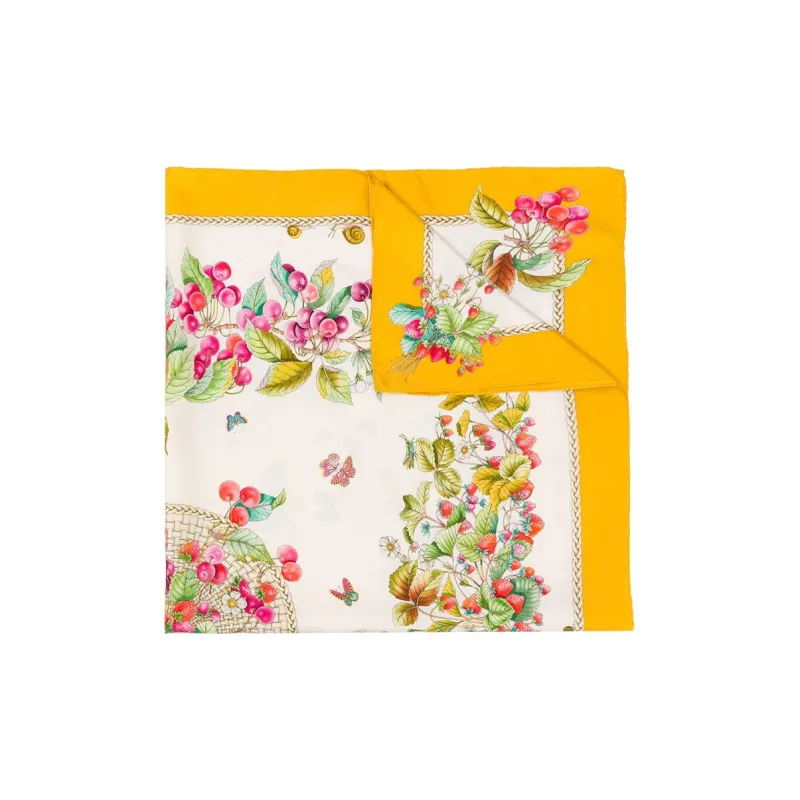 GUCCI Silk Scarves Women's Yellow-0